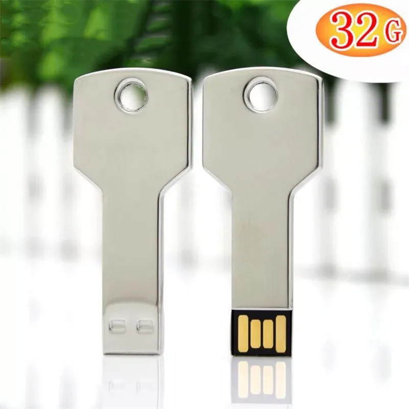 USB флеш-накопитель 32 ГБ в форме ключа, usb накопитель 2,0 128 Гб 64 ГБ, металлический золотой флеш-накопитель 16 ГБ, карта памяти 8 ГБ 4 ГБ, бесплатный логотип на заказ