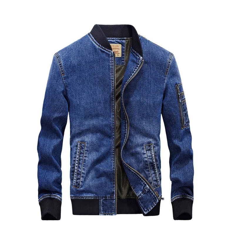 2018 New Arrival Denim Spring Autumn Winter Jacket Men Fleece Jeans 2 Colors Outerwear Windproof Coat | Мужская одежда