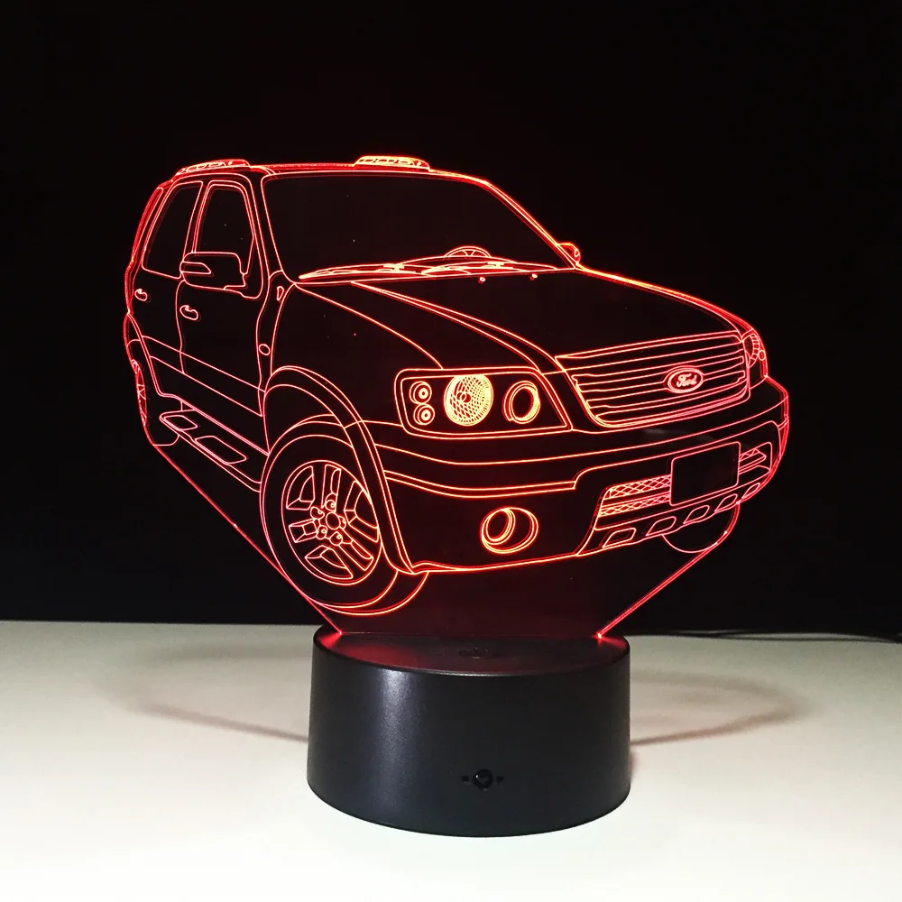 Фото 3D Автомобильный светодиодный ночник Luci Notturne свет для детей Usb лампа Лампы и 3D Автомобильный светодиодный ночник Luci Notturne свет для детей Usb лампа Лампы и