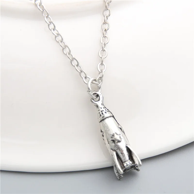 1 шт. Подвески серебряного цвета космическая ракета кулон ожерелье ручной работы