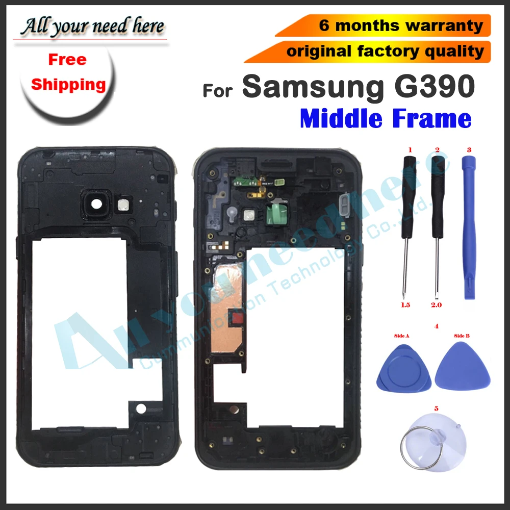 Заводской источник для Samsung Galaxy X cover SM G390F G390 корпус средней рамки с задней камерой