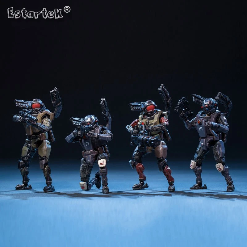 4 шт./лот) JOYTOY кислотный дождь военный 1:25 остатки командный корпус 4,0 зеленая сборная фигурка для украшения и