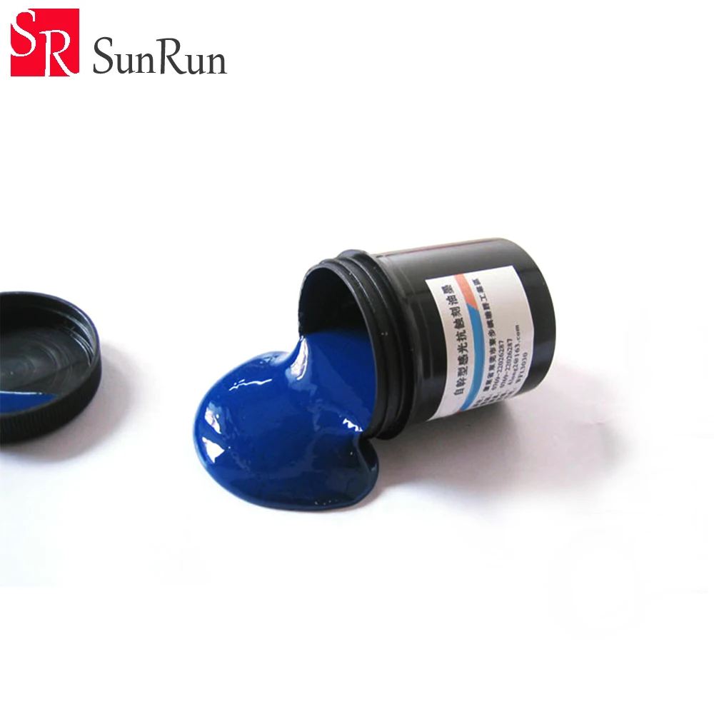 

1pcs 100g Photoresist Anti-etching Blue Ink Paint for DIY PCB Dry Film Replacement