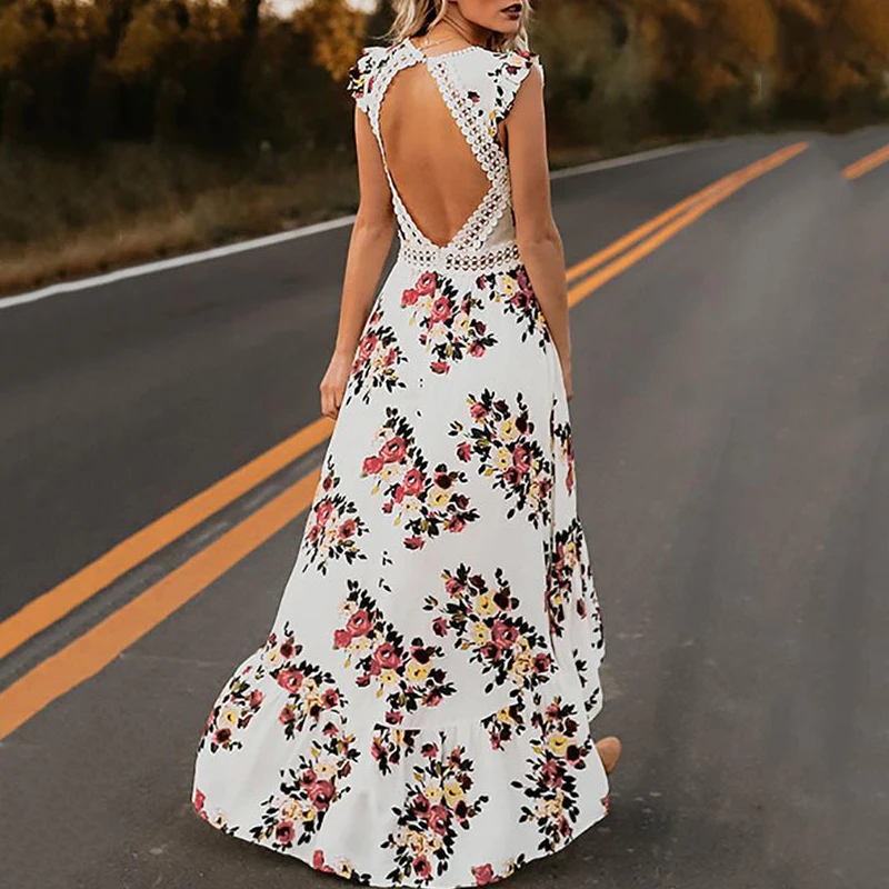 Плюс Размеры Для женщин летнее платье в богемном стиле пикантные тонкие с