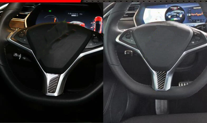 Для Tesla MODEL X/MODEL S 2016 2017 2018 1 шт. натуральное углеродное волокно для салона