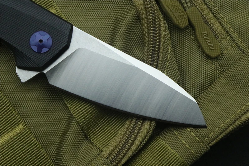 Складной нож ZT0456 С флиппером карманный Клинок с подшипником лезвие D2 рукоятка G10