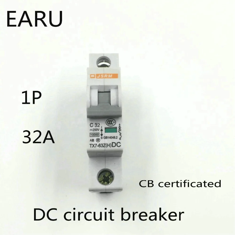 1P 32A DC 250V Автоматический выключатель MCB для PV Солнечной фотогальванической