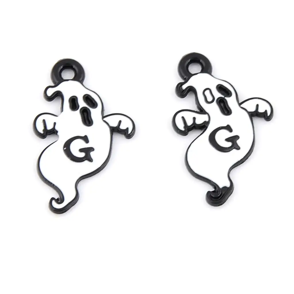 5 шт. серебряный цвет Хэллоуин фестиваль капли масла призрак Подвески кулон в