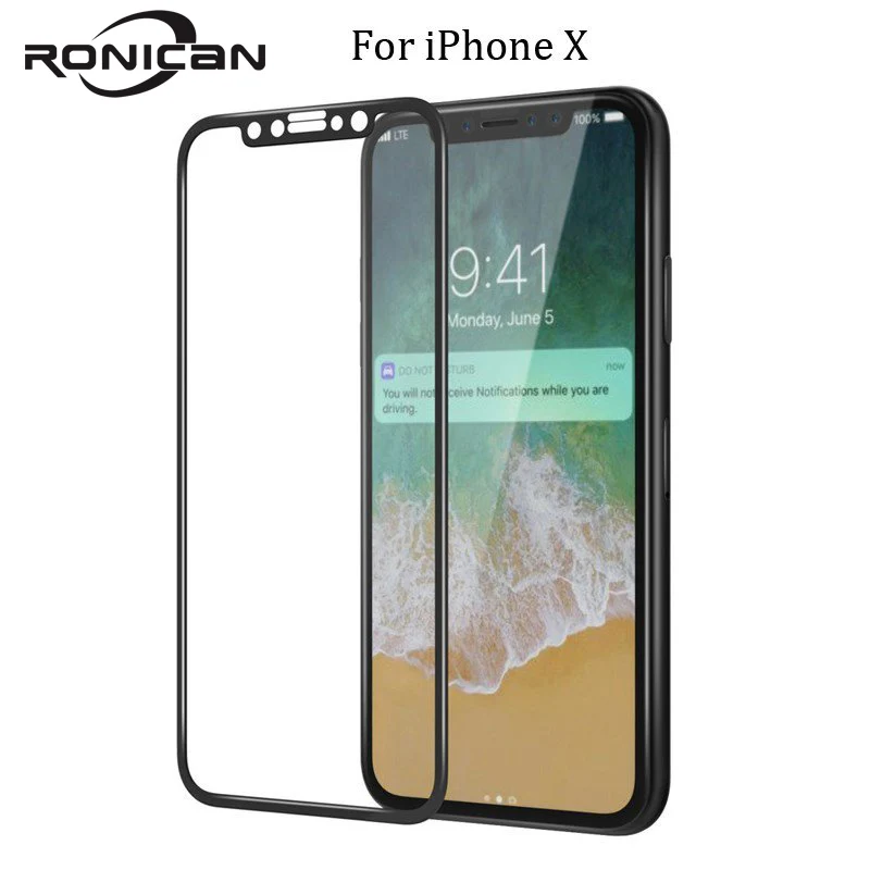 10 шт. для iPhone X, 6, 6 S, 7, 8 Plus, Защитная пленка для экрана телефона, 9 H, 3D изогнутое углеродное волокно, мягкое закаленное стекло для iPhone XS
