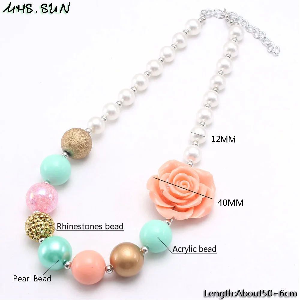 Ожерелье MHS. Подвеска в виде солнца с бусинами детского цветка Модное детское