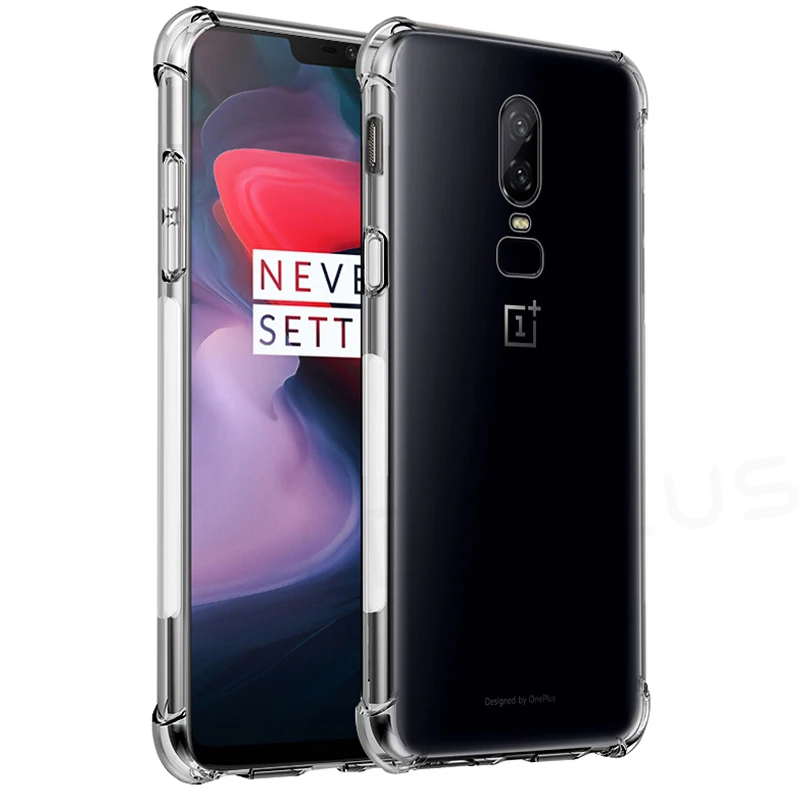 Anti-Knock Oneplus 6 6T 7 Pro Cases Original Transparent Clear Cover For 5 Silicone TPU Case One Plus 3T Soft Capa |
