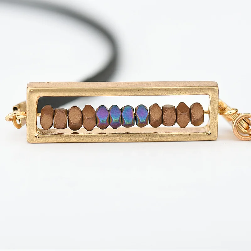 2017 Новые многослойные черные браслеты для женщин винтажные золотые цвета