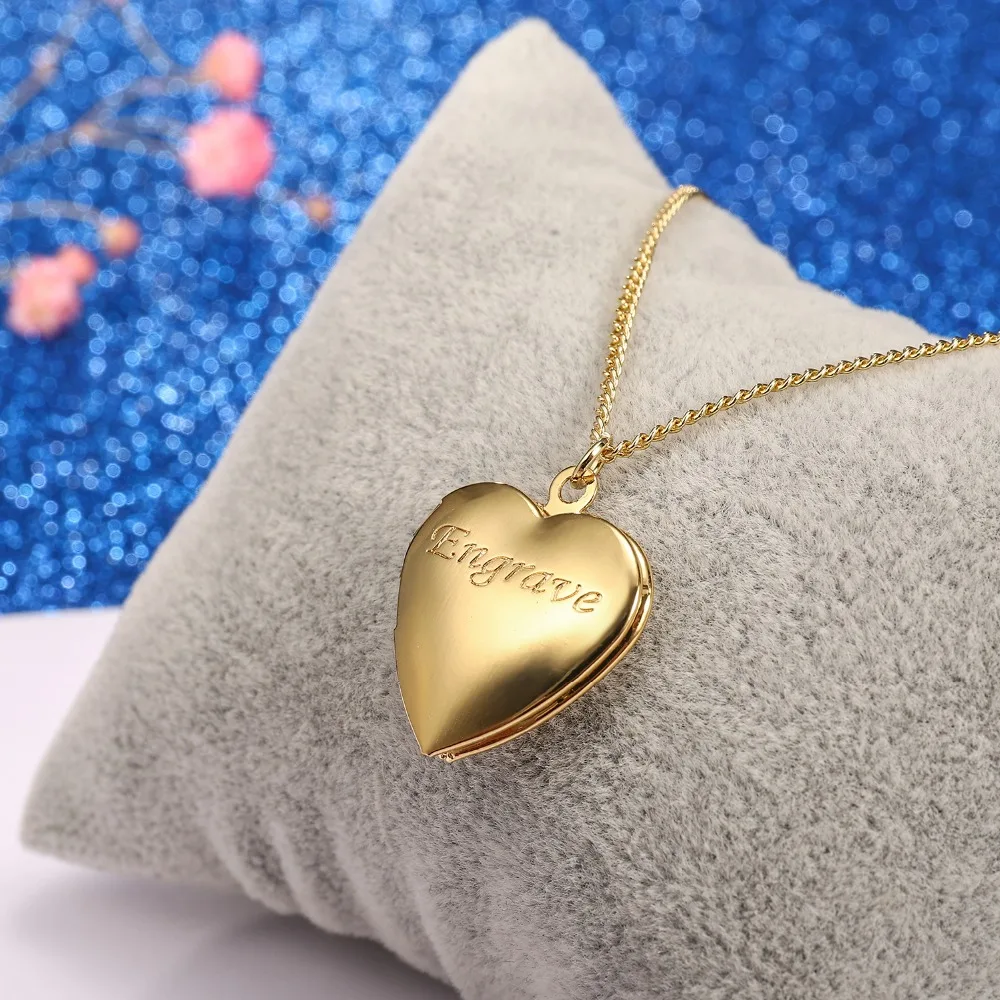 DUOYING Сердце Медальон ожерелье Романтический Keepsake на заказ выгравированное Имя