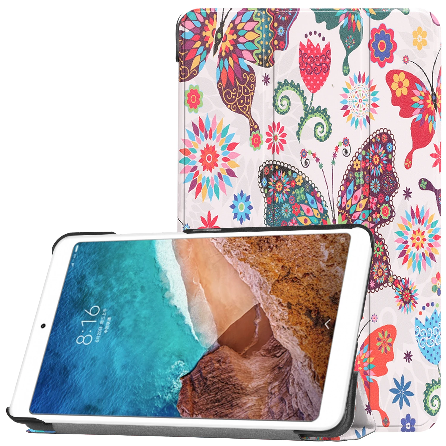 Тонкий из искусственной кожи чехол для Xiaomi mi pad4 mi pad 4 8. 0 дюймов планшет защитный чехол для mi Pad 4 8 подставка смарт-чехол+ подарки