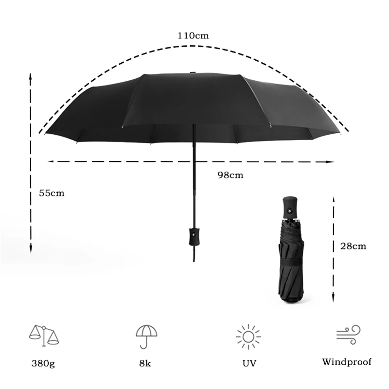 LIKE RAIN для мужчин бизнес автоматический зонтик женский Ветрозащитный зонты, дождь для женщин качество прочный гольф складной детский зонт UBY03