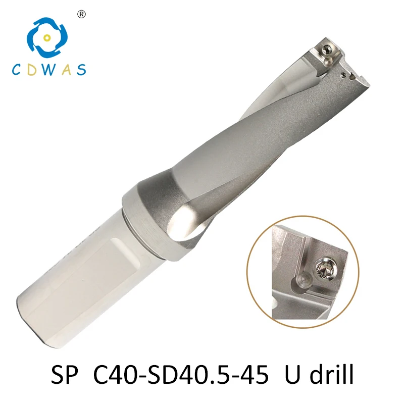 

SP C40 SD40.5 40,5 мм-45 мм SD45 U сверление с мелким отверстием indexable insert Drill 2D 3D 4D быстрое сверло CNC для SP Type Inserts