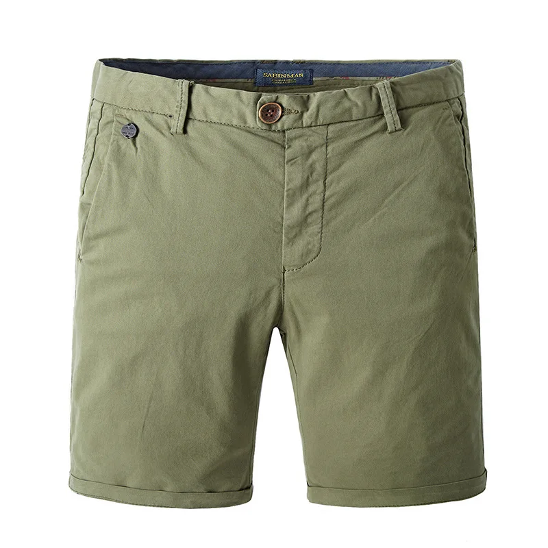 Летние Новые повседневные х/Б мужские шорты Sim однотонные 4 цвета длиной до колена