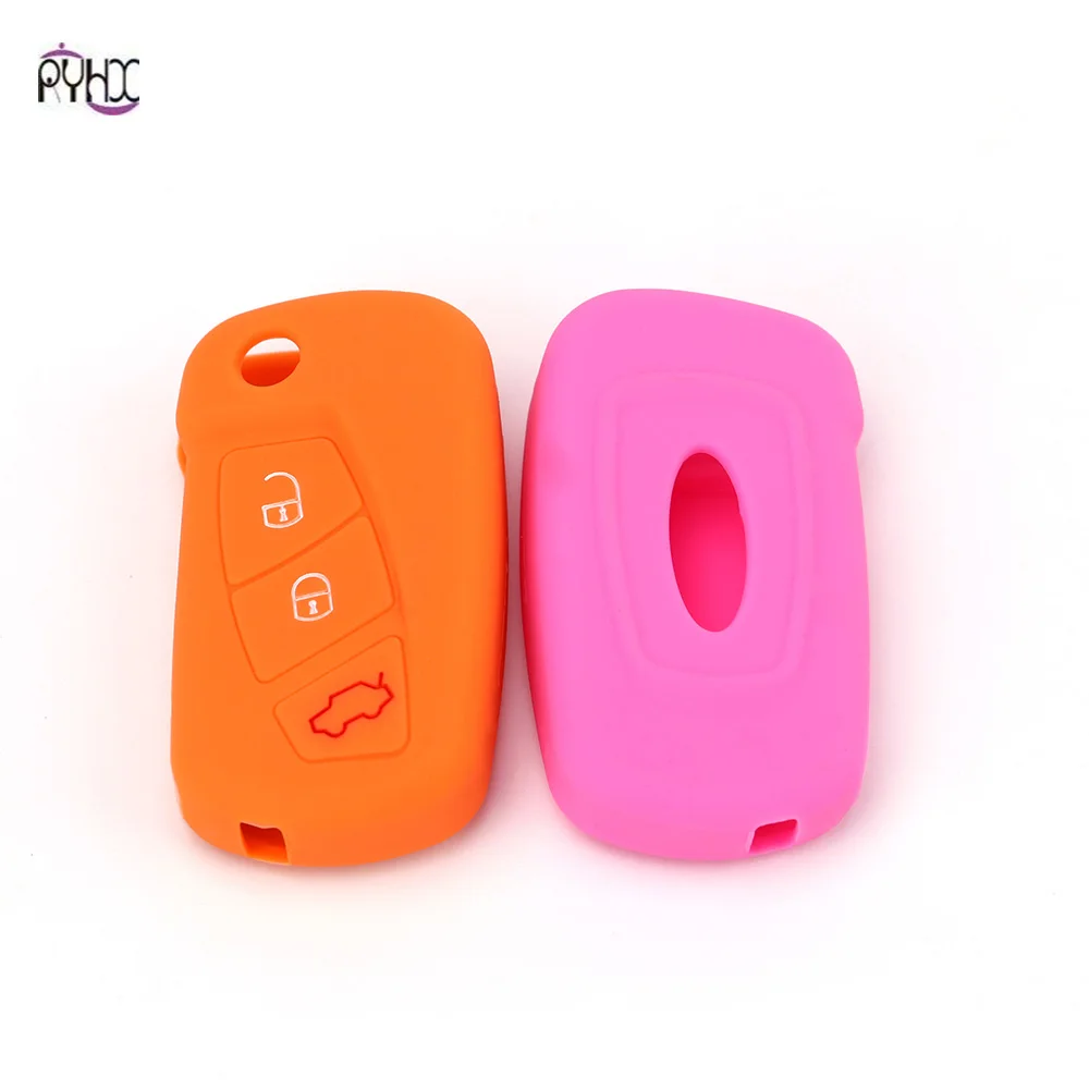 Factory price 3 button key protection silicone car case suit For Mendeo MK3 kuga Fiesta Escape Ecosport holder | Автомобили и