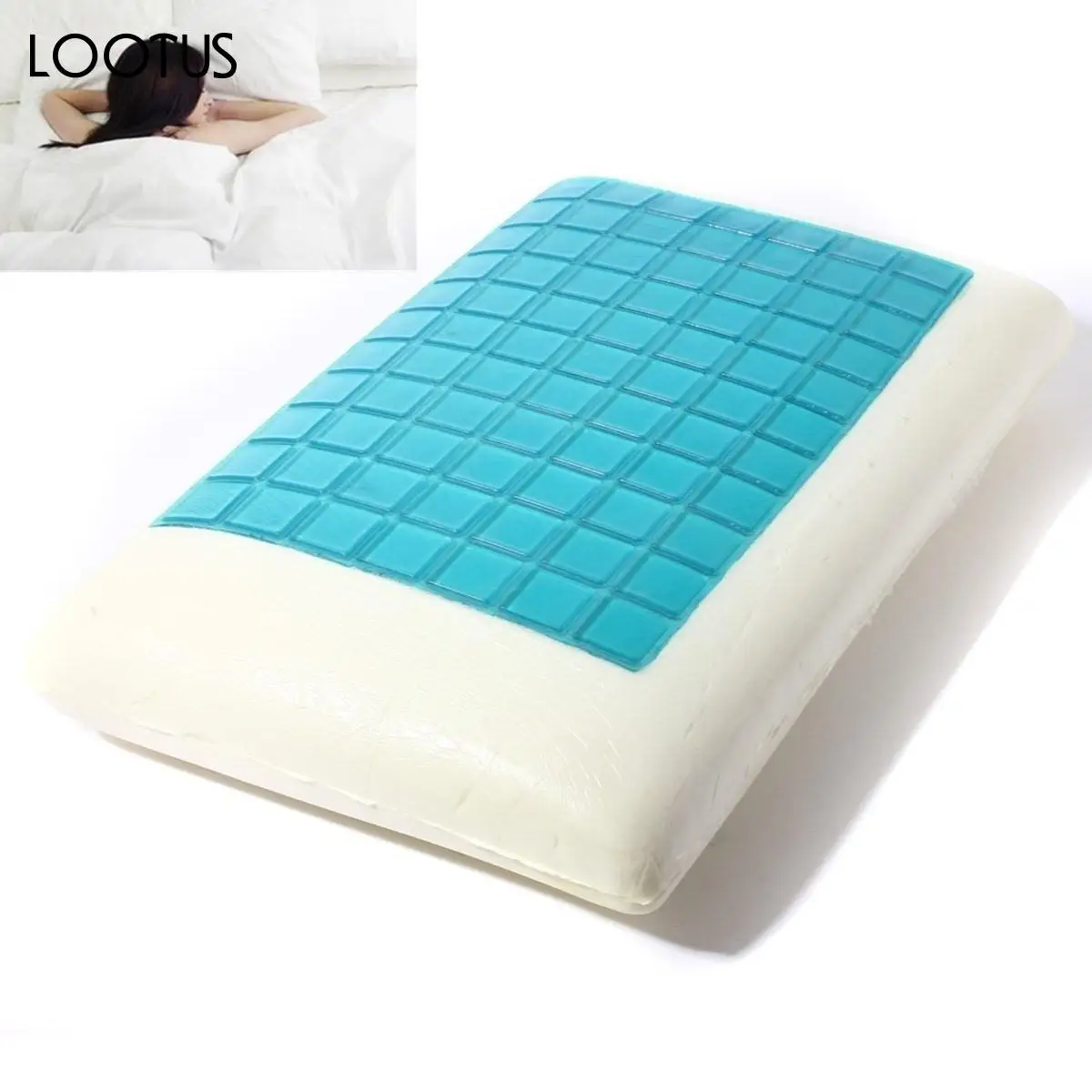 Memory Foam белый постельная Подушка охлаждающий гель моющиеся ортопедические
