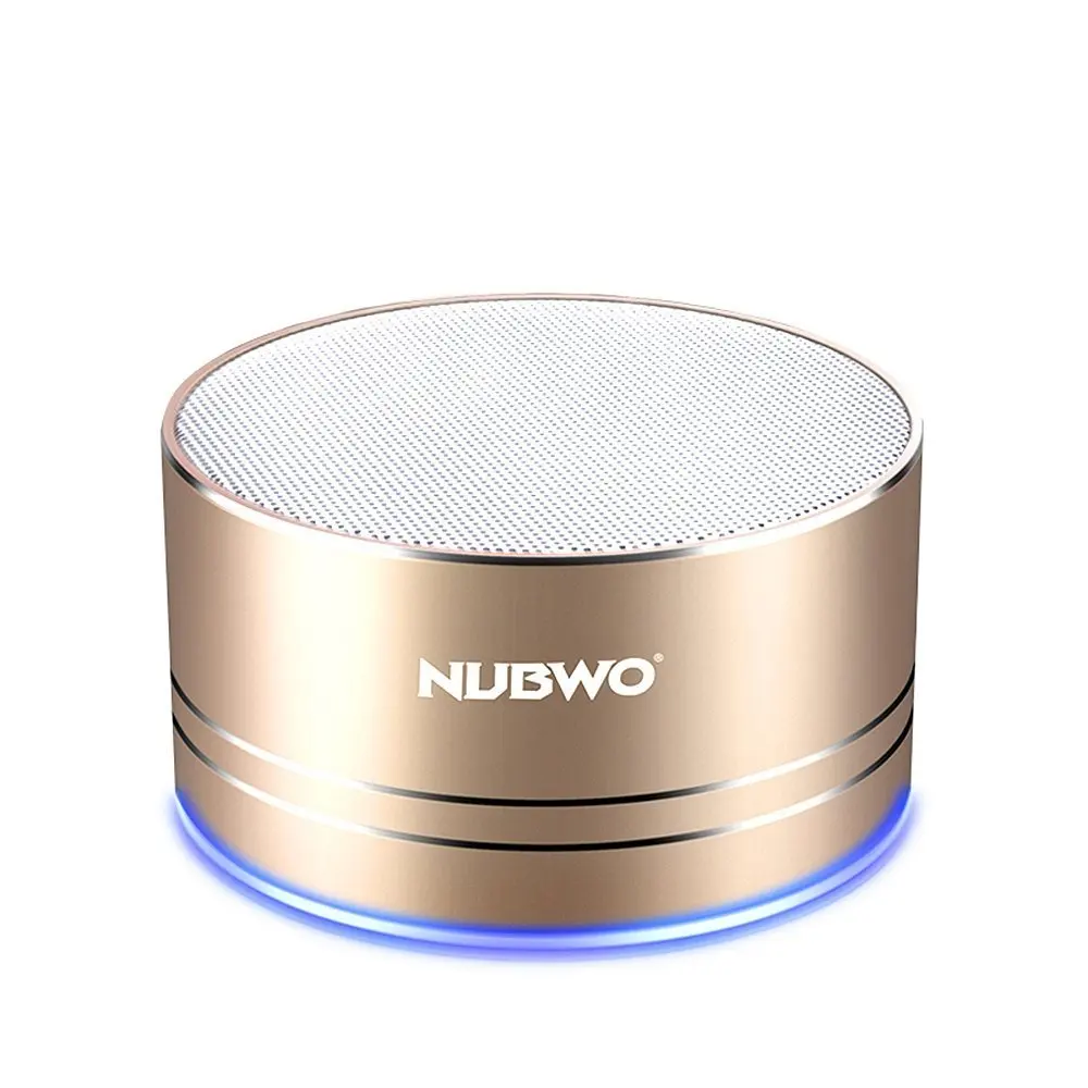 NUBWO портативный Bluetooth динамик с микрофоном/динамик телефона, AUX линии, карты памяти воспроизведения смартфонов для Apple/Android телефона - Цвет: Gold