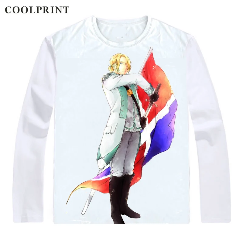 Coolprint Франция G8 Francis Bonnefoy футболка хеталия и страны оси Для мужчин футболка Повседневное Винтажная футболка с принтом рубашка с длинными рукавами - Цвет: Style 17