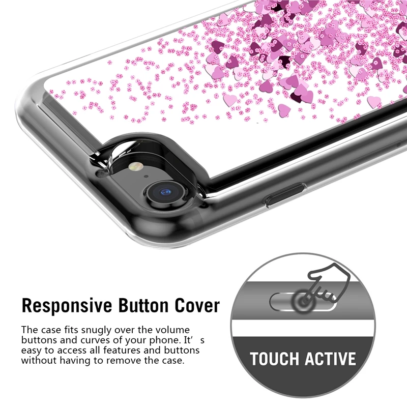 Роскошный чехол Yokata для iPhone 6 7 8 plus с жидким блеском и зыбучим песком зеркальный