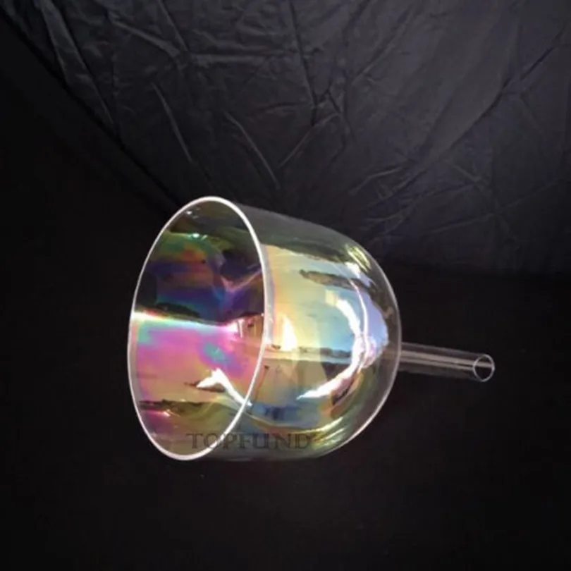Прозрачная Поющая чакра с прозрачной ручкой Note|bowl singing|bowl crystalbowl light |