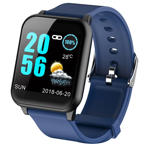 Diggro Z02, умные часы для женщин, кровяное давление, монитор сердечного ритма, сообщение, напоминание, умные часы для IOS и Android - Цвет: Blue