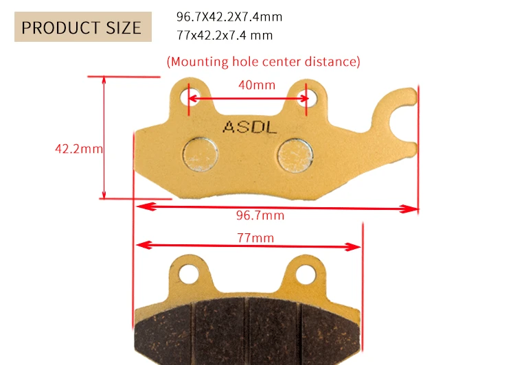 Передние и задние тормозные колодки для мотоцикла CAN AM Commander 800 R XT 1000 1000X1000 LTD YAMAHA YXR