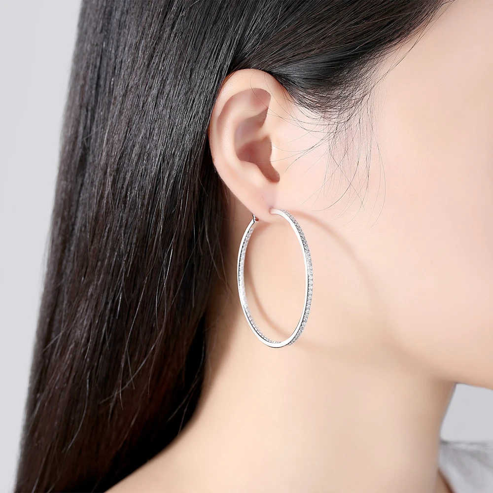 Fashion Jewelry Luxury Sliver Earring for women Geometric simple silver Plated earrings RPXJRPVF | Украшения и аксессуары