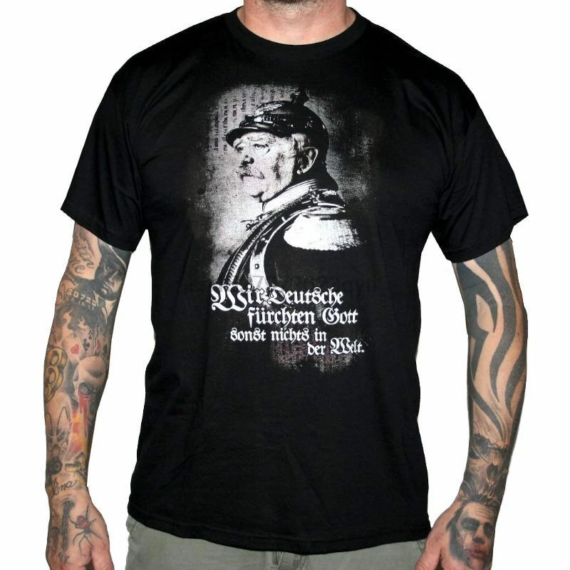 Mnner T-Shirt Otto von Bismarck Schwarz Patriot Deutschland Deutsches Reich WW1 | Мужская одежда