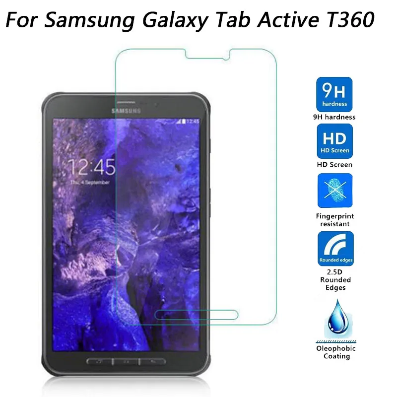

Tempered Glass Explosion-proof Screen Protector For Samsung Galaxy Tab Active T360 T365 SM-T360 SM-T365 Tablet Protective Film