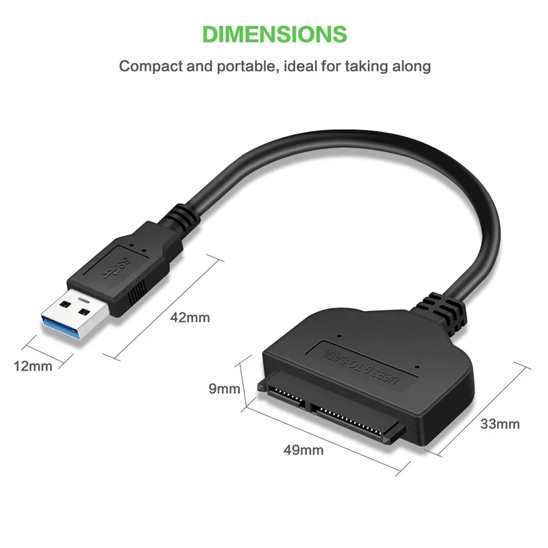 SATA USB3.0 кабель переходник конвертер 22pin для 2 5 дюймового HDD SSD жесткого диска