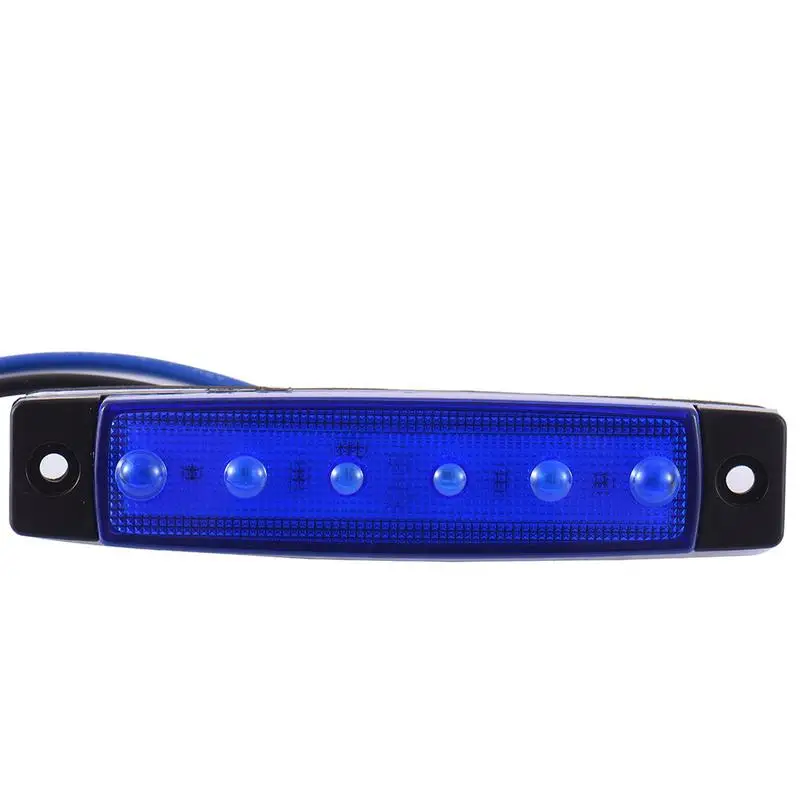 Лучшее качество 12В 24В 6 LED Красный Синий Янтарный Клиренс автомобильный Грузовик
