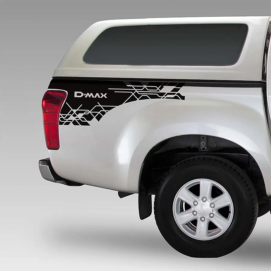 2 шт задний багажник сторона d-max полоса графическая виниловая Автомобильная наклейка для isuzu d-max 2012