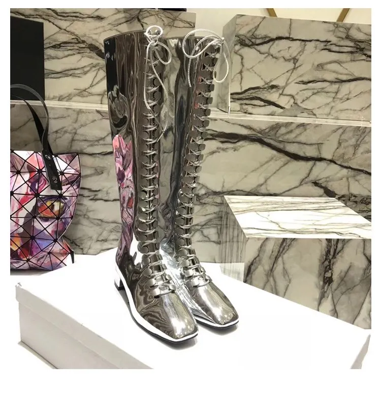 Goedkoop Fashion Zwarte Stretch Knie Dij Hoge Laarzen Vrouwelijke Ronde Kop Platform Kachelpijp Hoge Hakken En Najaar Winter Schoenen Lange