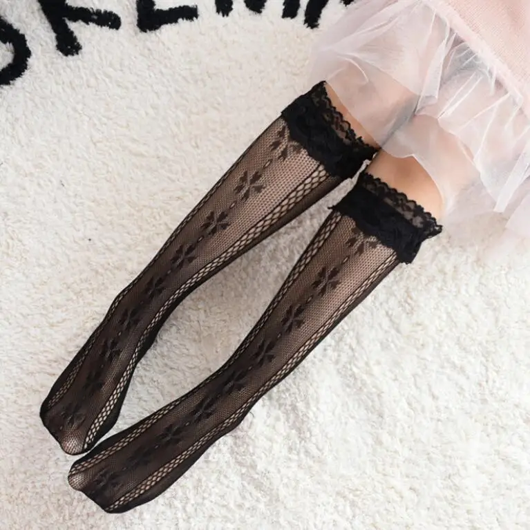 Японский Для женщин сладкие кружева вишня чулки Лолита Лолиты с фурнитурой в
