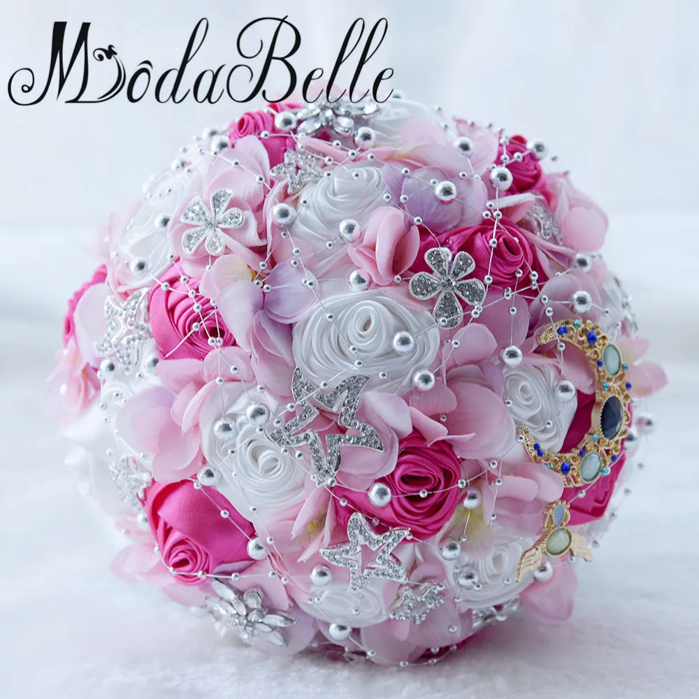 Свадебные букеты Modabelle 7 цветов свадебные с кристаллами Королевского синего