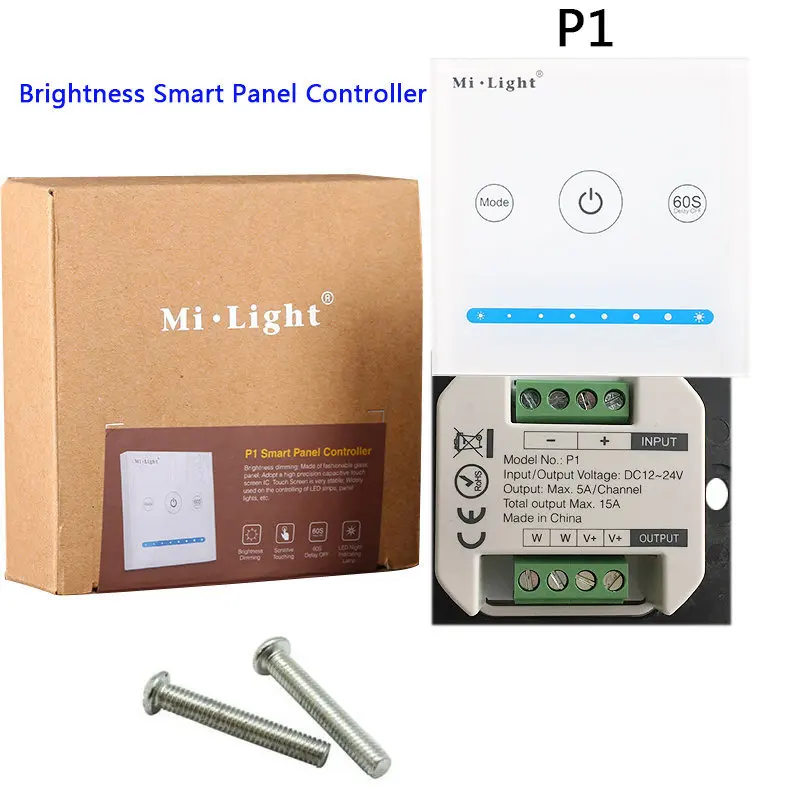 P1 Miboxer P1/P2/P3/T1/T2/T3/T4/B0/B1/B2/B3/B4/B8 яркость/CT/RGB/RGBW/RGB+ CCT светодиодная умная панель светильник с дистанционным управлением - Цвет: P1