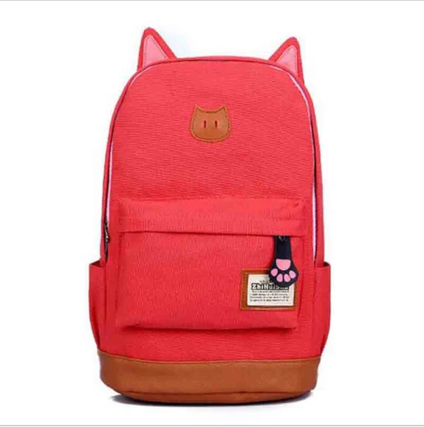 Hotsale Hot Promotion 2018 Women and men's Cartoon Cat Ear Backpacks fashion school bag Backpack Women's travel Bags | Багаж и