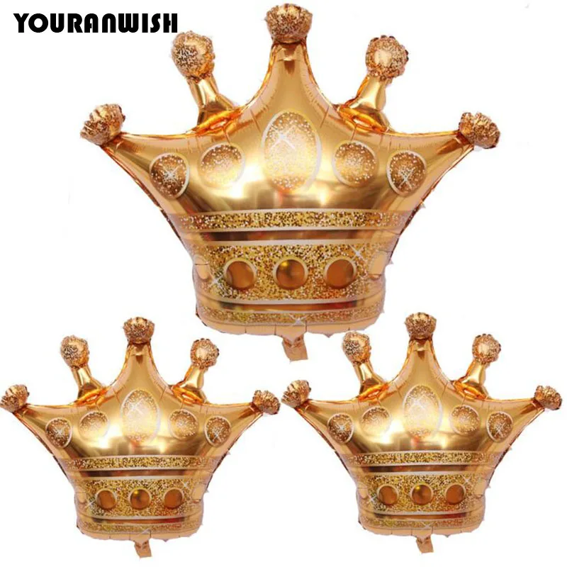 YOURANWISH 32 дюймов Золотая Корона фольгированные шары День рождения Свадебный декор