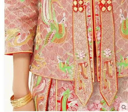 Дракон феникс китайская невеста cheongsam Гуандун кантон Юэ вышивка модное вечернее