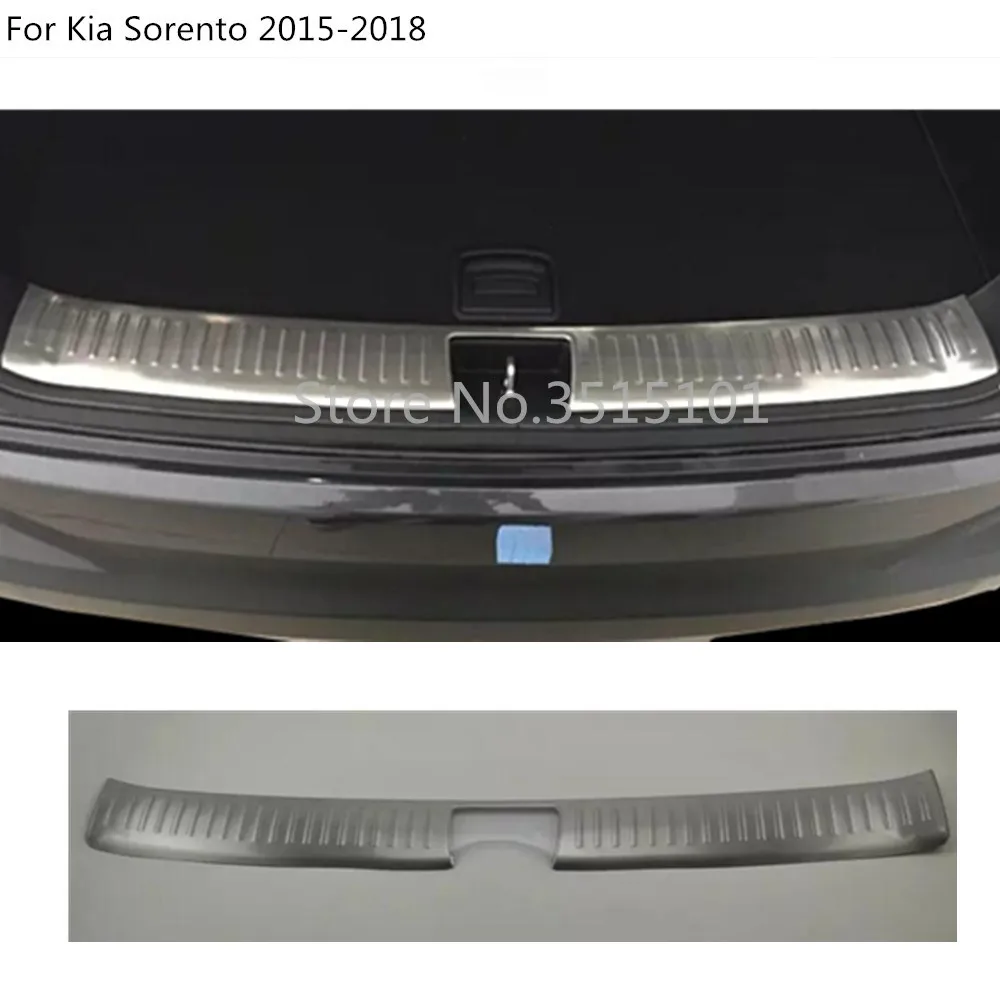 

Stainless Steel inner Rear back Bumper trim plate Trunk frame threshold molding hoods 1pcs For Kia Sorento 2015 2016 2017