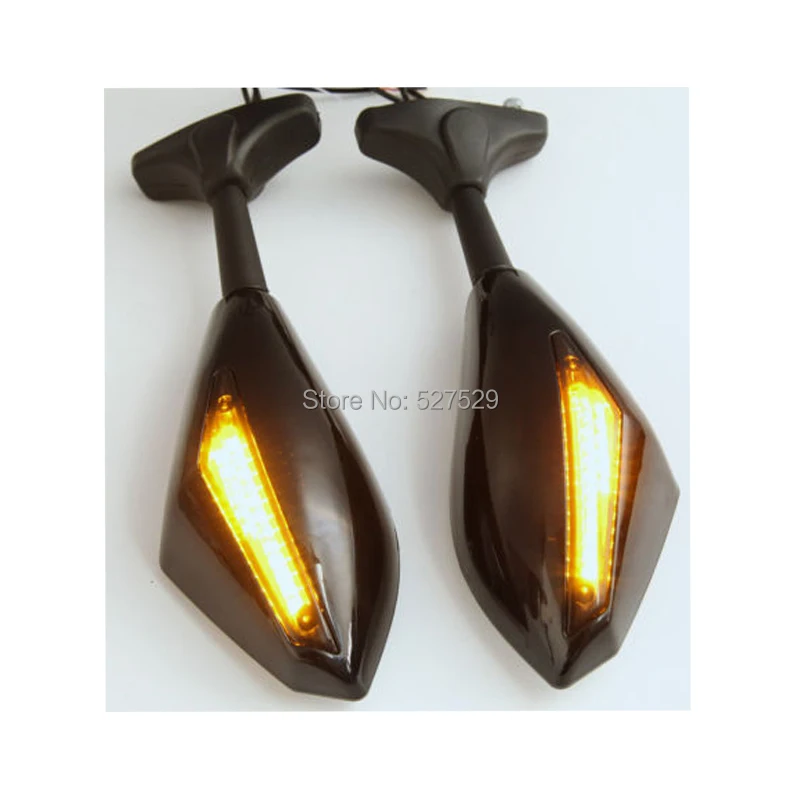 Светодиодные зеркала заднего вида для Kawasaki Ninja ZX6R ER6F 636 Z750S Z750 ZX9R 2 шт.|mirrors for kawasaki|turn
