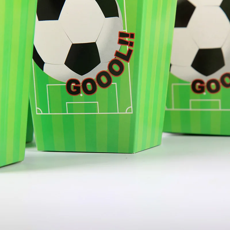 6 шт./лот коробка для конфет с тематикой футбола и попкорна поставка вечерние