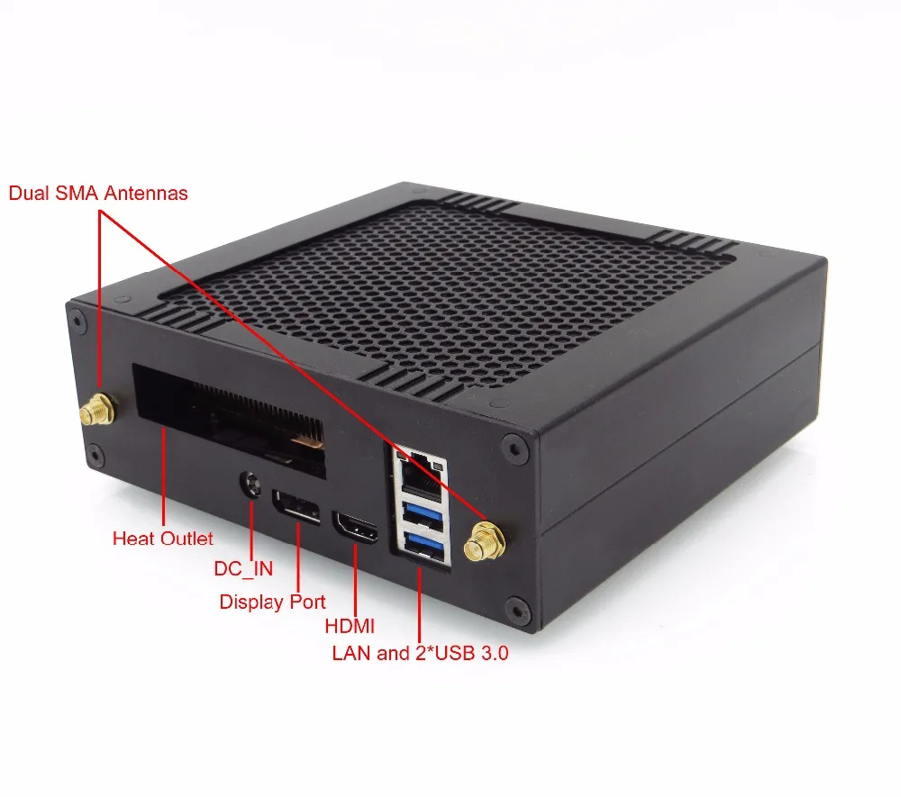 ICELEMON HTPC Intel core i3 7100 3.9GHz Windows PC computador with Dual channel ddr4 2133 RAM M.2 2280 NVMe SSD windows 10 64 | Компьютеры