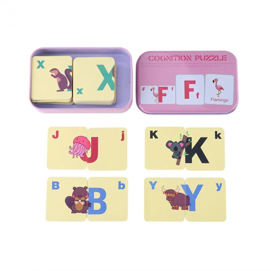 Детская железная коробка познавательная игрушка для карт милый детский набор
