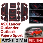 Противоскользящий резиновый коврик для ворот и чашки для Mitsubishi ASX Lancer EVO X Outlander Pajero Sport Eclipse Cross, аксессуары, наклейки