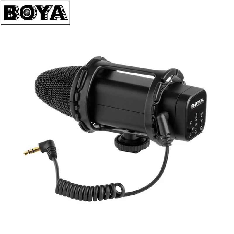 BOYA BY V02 3 5 мм Jack стерео X/Y компактный конденсаторный микрофон для DSLR видео Камера