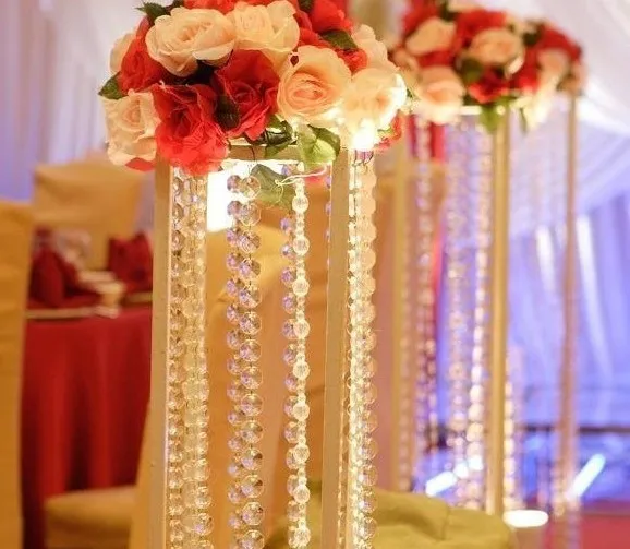 

300M Crystal Garland, Clear 14mm Octagonal Glass Crystal Garland Christmas Decoration